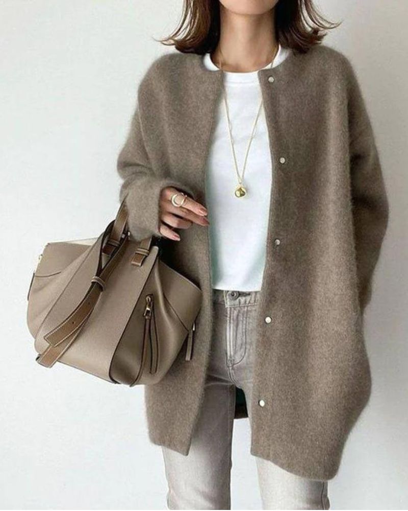 Übergangsjacke Damen | Knopfleiste & Zeitlos Elegant