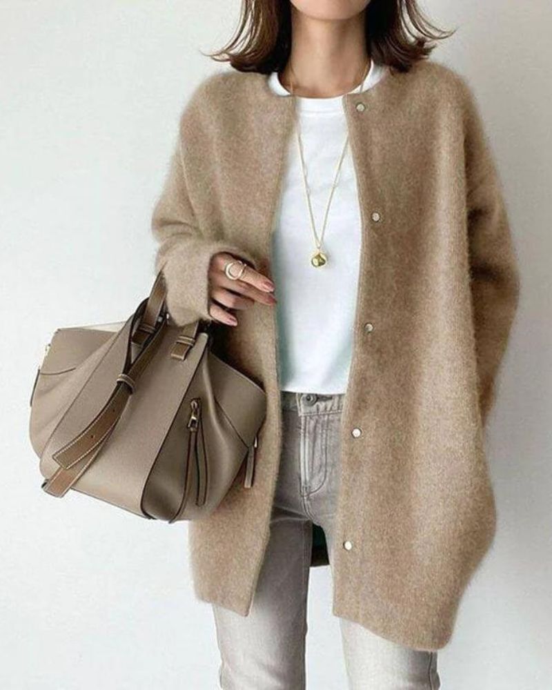 Übergangsjacke Damen | Knopfleiste & Zeitlos Elegant