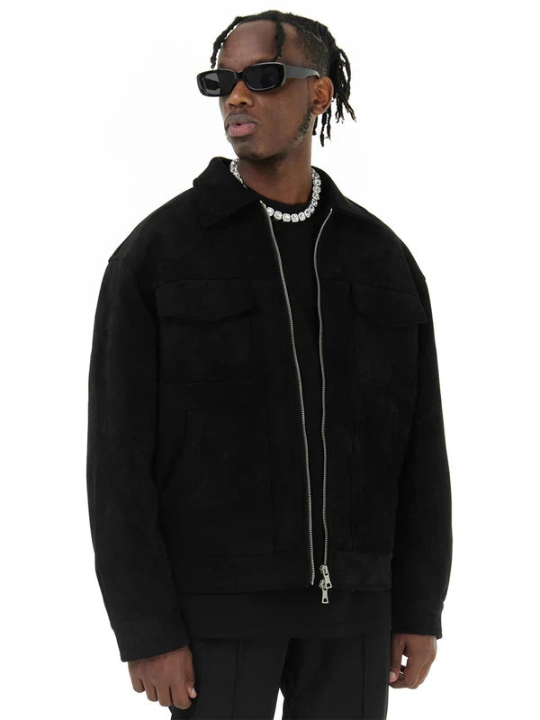 Übergangsjacke Herren | Reißverschluss & Cargo-Taschen