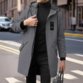 Übergangsjacke Herren | Trenchcoat Herren | Kapuze mit Kordelzug & Windschutz