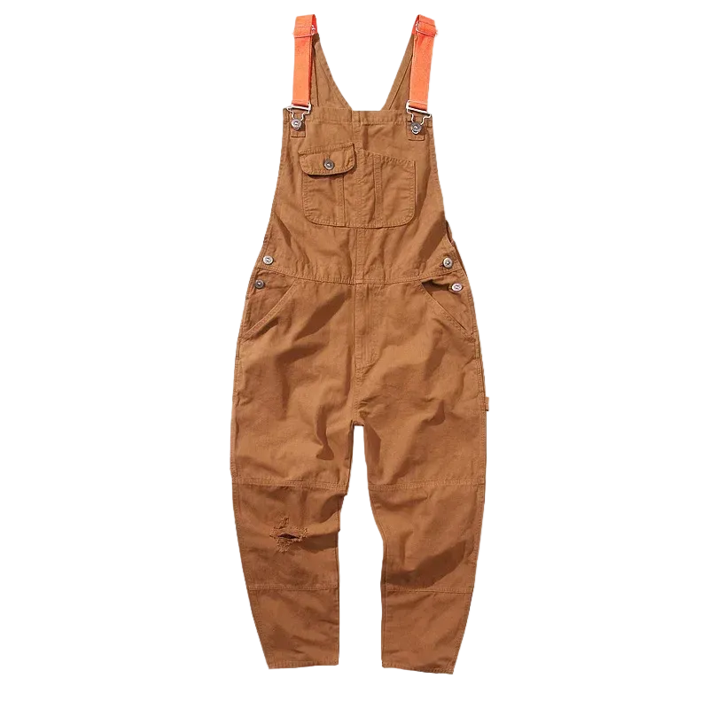 Unisex Latzhose in lässiger Passform mit Utility-Taschen