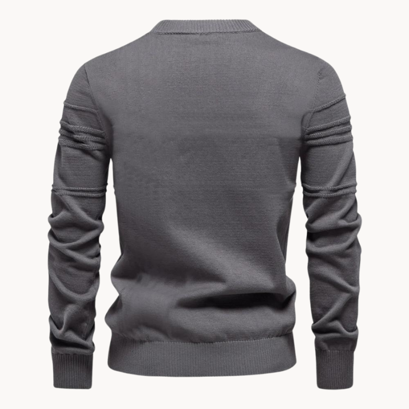 LEANDRO | ELEGANTER HERRENPULLOVER MIT KAROMUSTER