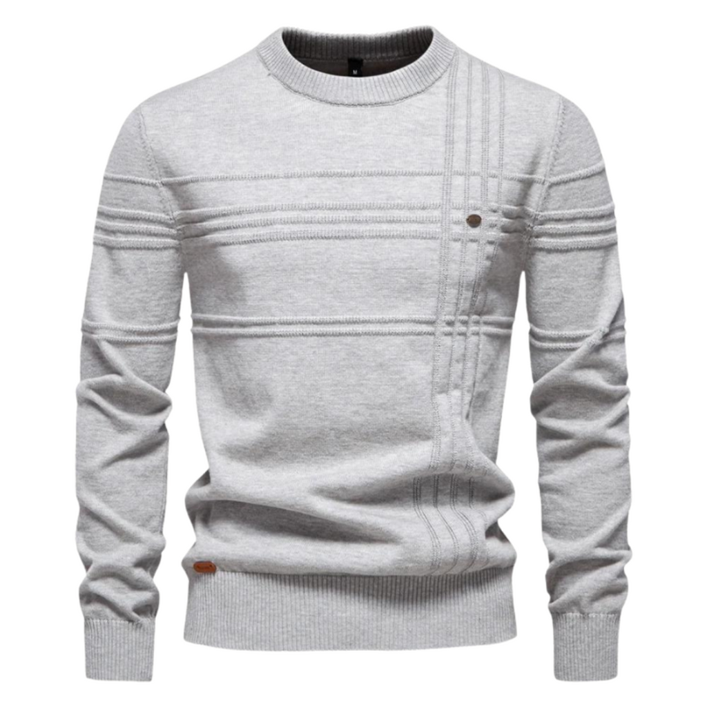 LEANDRO | ELEGANTER HERRENPULLOVER MIT KAROMUSTER