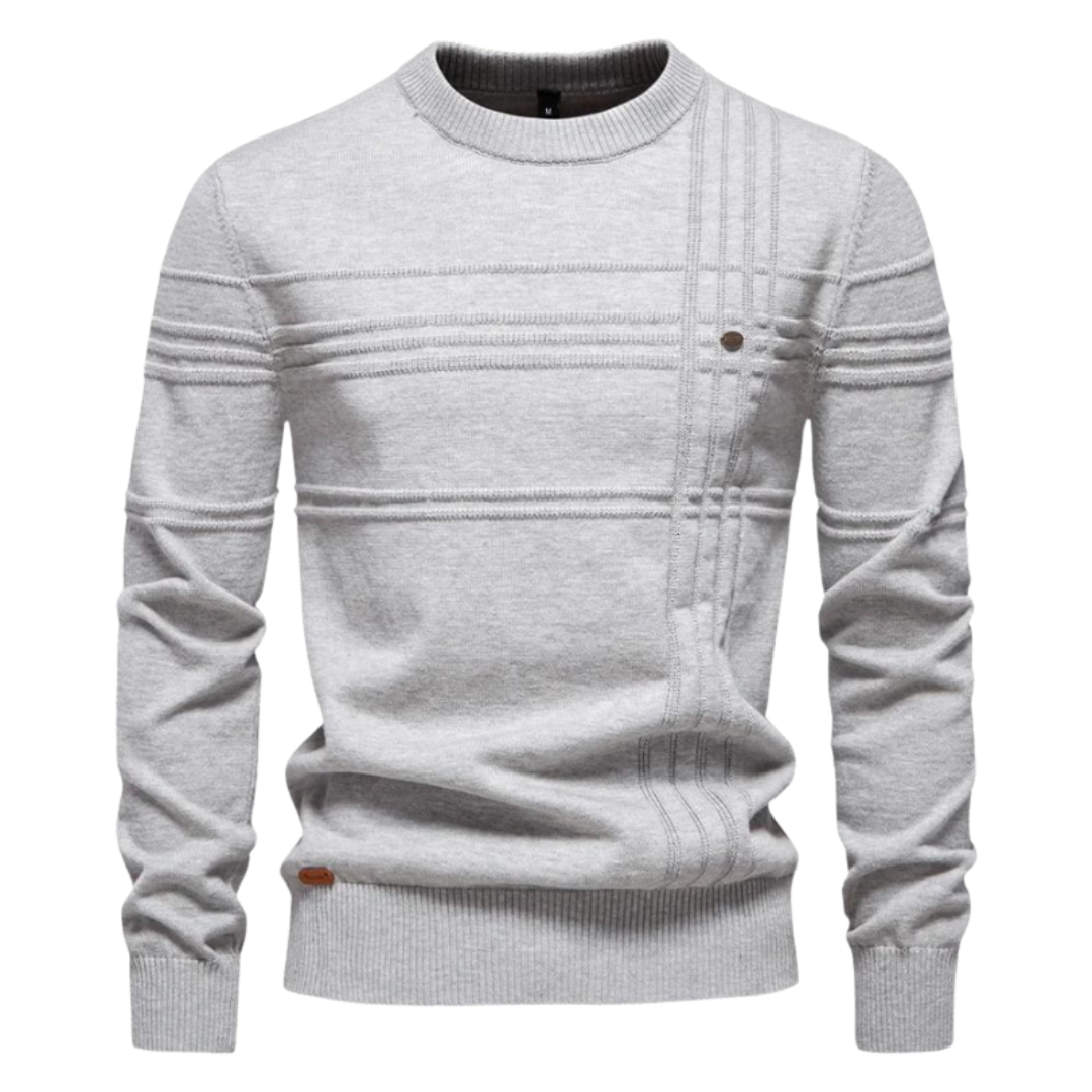 LEANDRO | ELEGANTER HERRENPULLOVER MIT KAROMUSTER