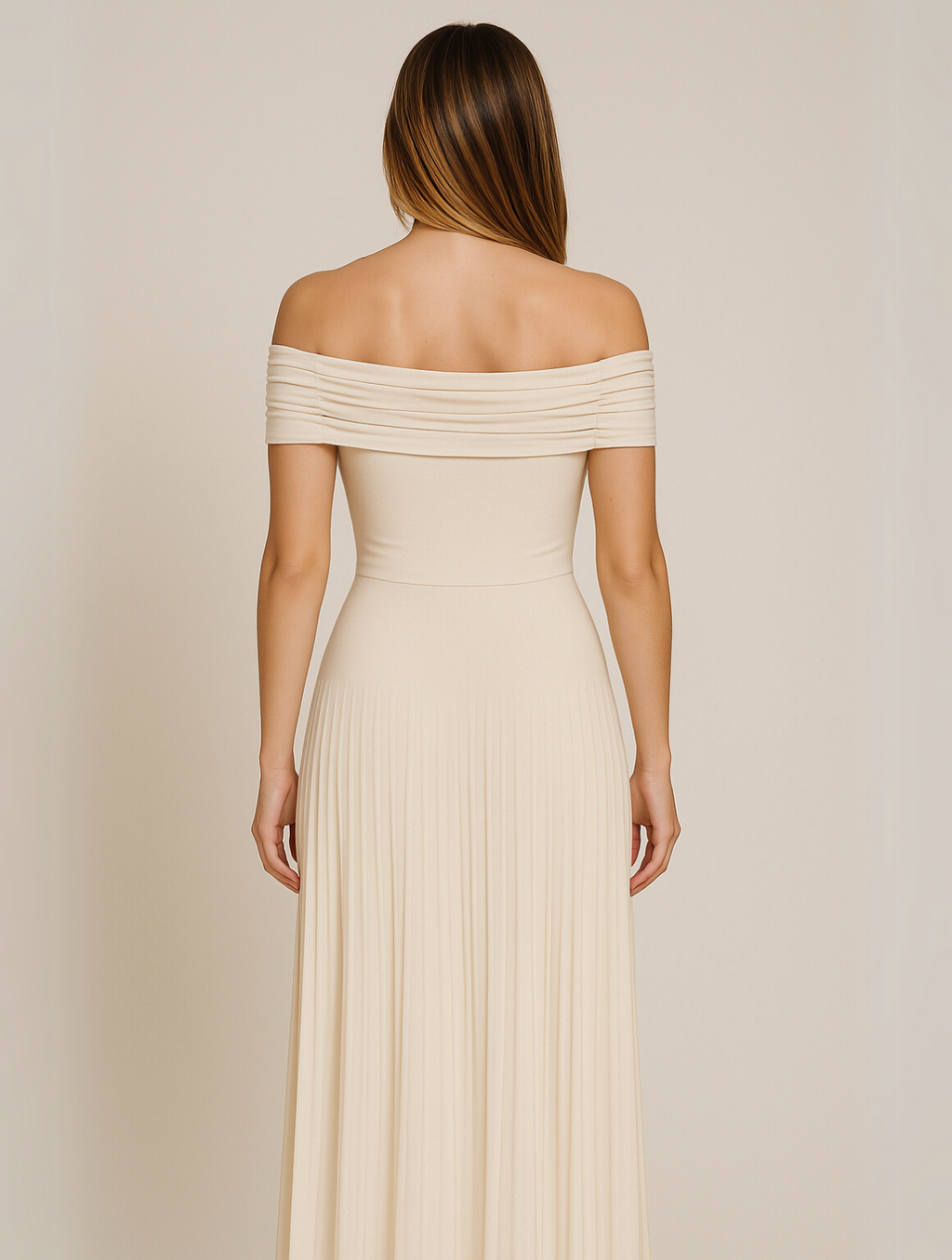 Damen Sommer Plissiert Hochzeitsgast Maxikleid