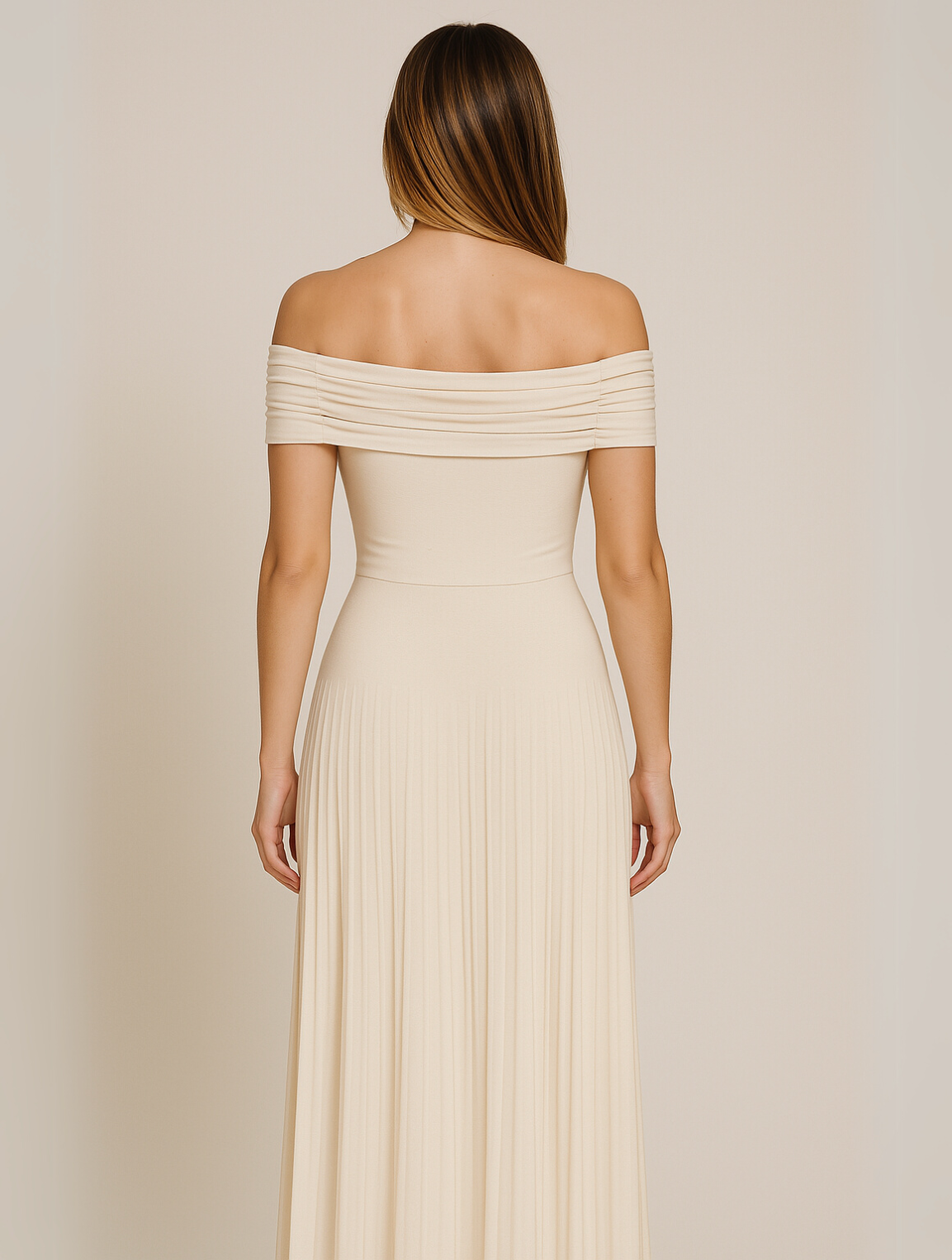 Damen Sommer Plissiert Hochzeitsgast Maxikleid