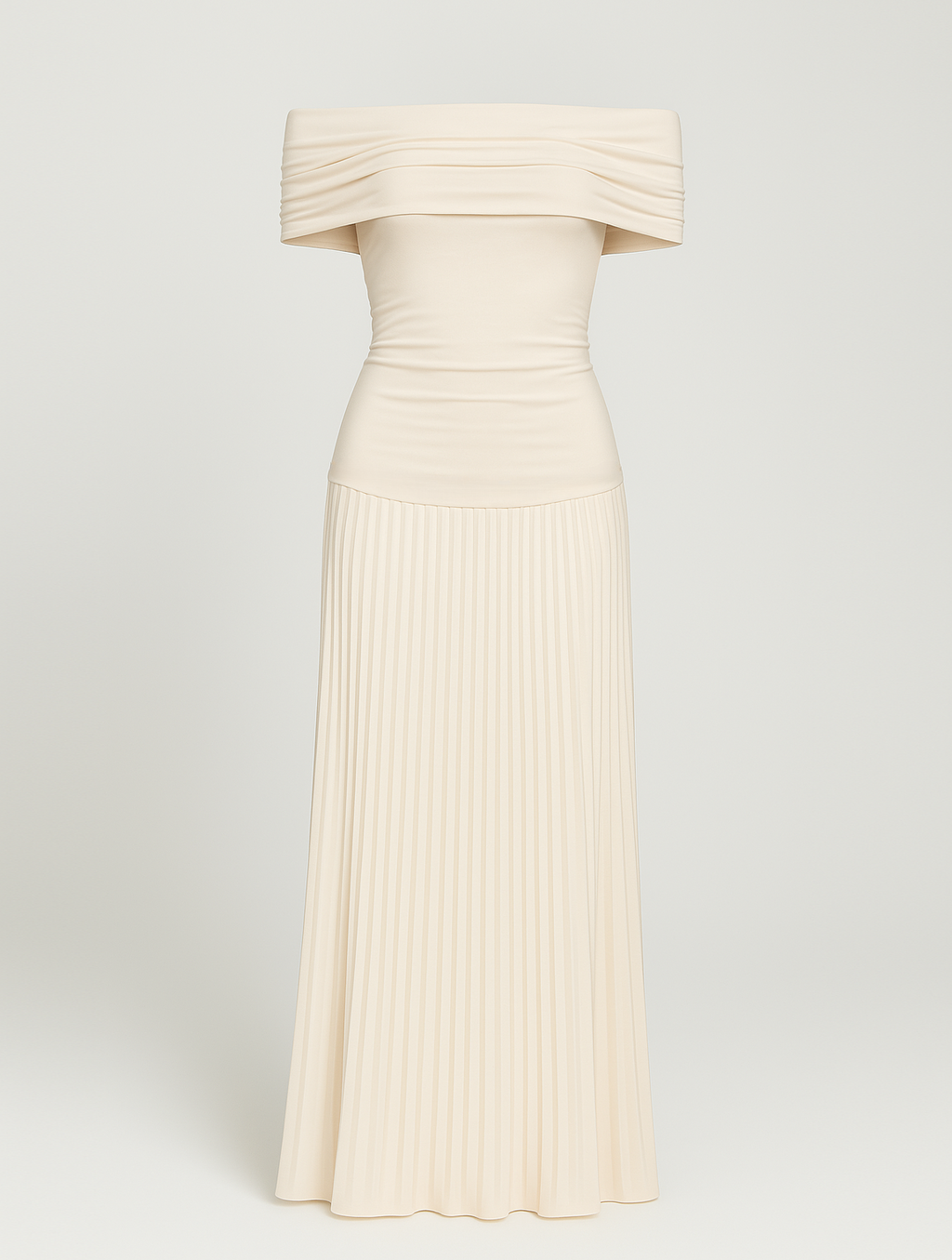 Damen Sommer Plissiert Hochzeitsgast Maxikleid