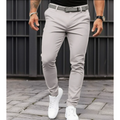 Herren Gürtelschlaufen Slim Fit Chino Hose