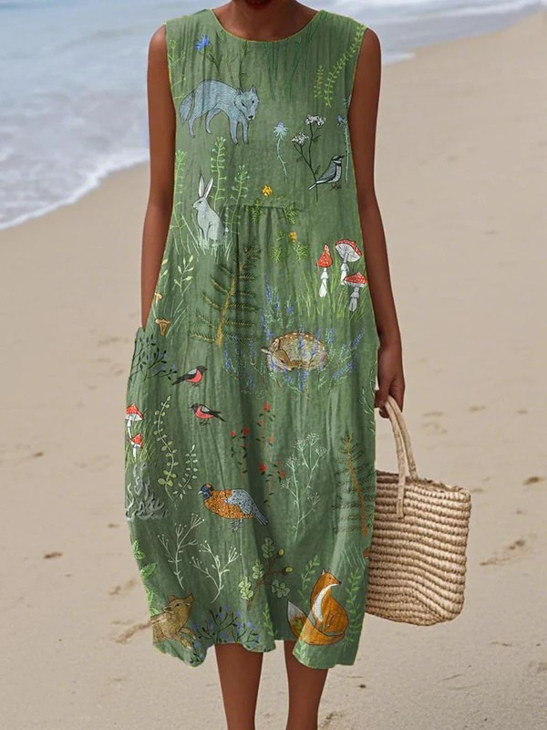 Lila - Midi-Kleid für den Alltag