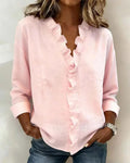 V-Ausschnitt Bluse Damen | Rüschen & Femininer Stil