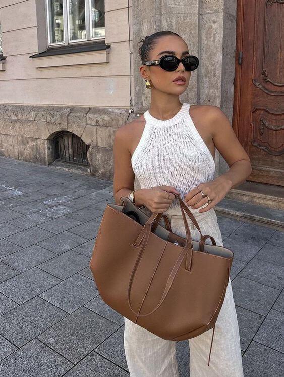 Vielseitige Damen-Einkaufstasche aus elegantem und strapazierfähigem Stoff
