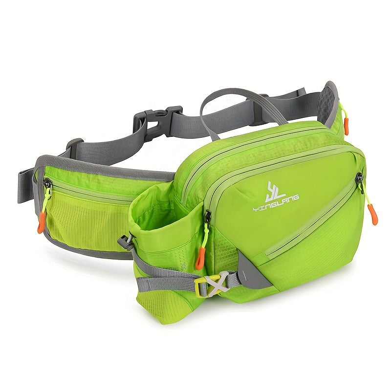 Vielseitige Laufgürteltasche mit Flaschenhalter – Strapazierfähiges Nylon mit Reißverschlüssen für Wanderungen und Marathonläufe.