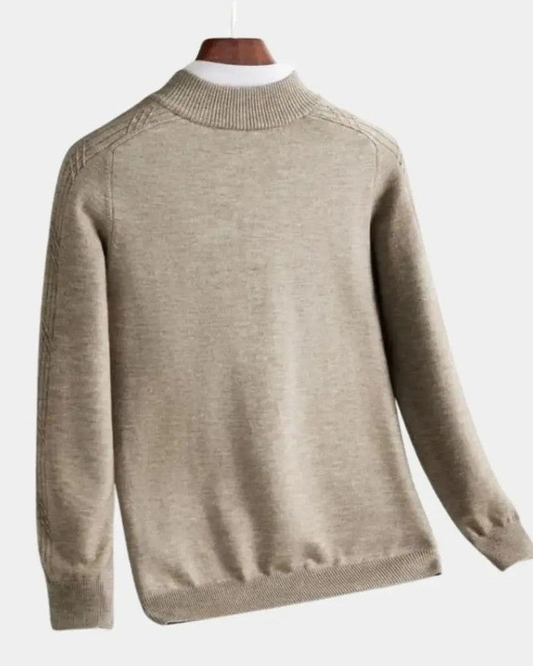 VILHELM™ | BASIC-PULLOVER MIT HALBEM REIẞVERSCHLUSS