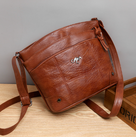 Vintage-Schultertasche für Damen, praktisch aus PU, für den Alltag