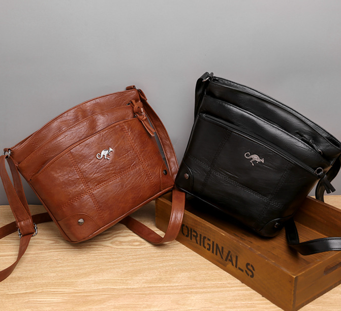 Vintage-Schultertasche für Damen, praktisch aus PU, für den Alltag