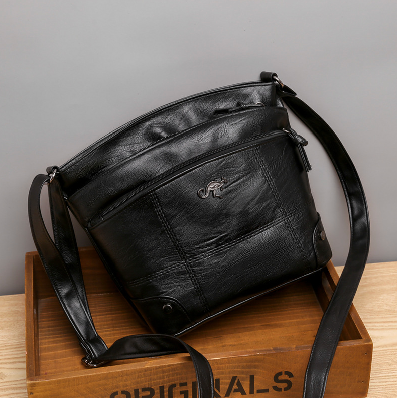 Vintage-Schultertasche für Damen, praktisch aus PU, für den Alltag