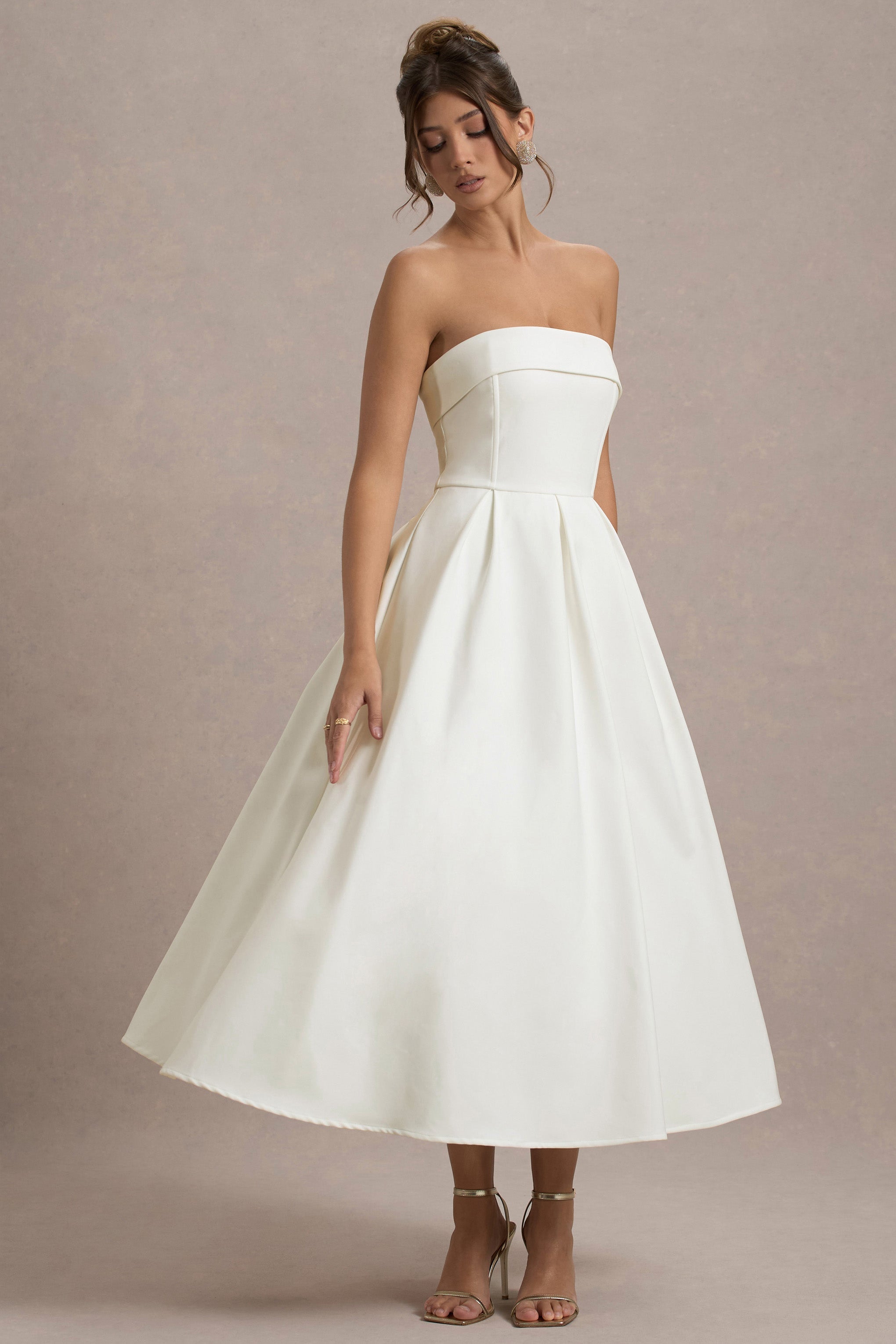 Sommerfeld | Stilvolles Midi-Kleid mit Schulterfreiem Ausschnitt
