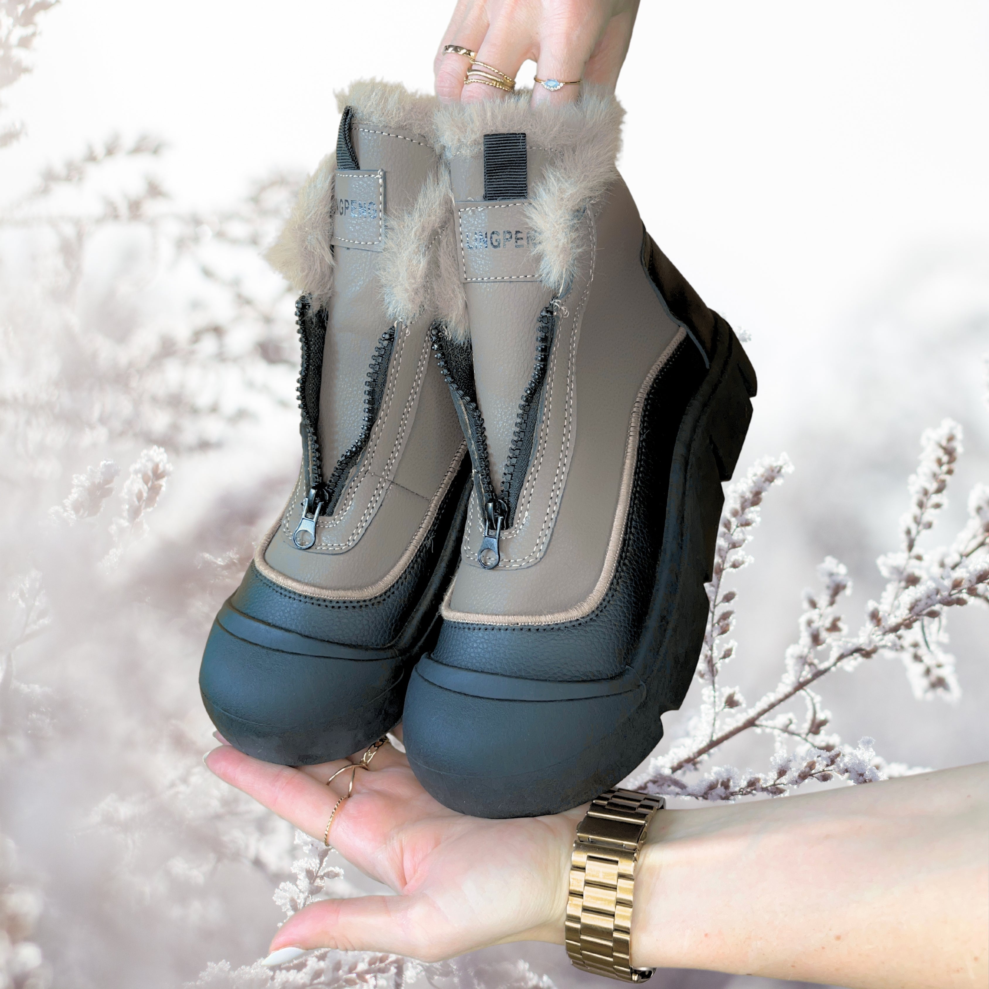 Zorlin - Wasserdichte Stiefeletten Mit Dicker Sohle