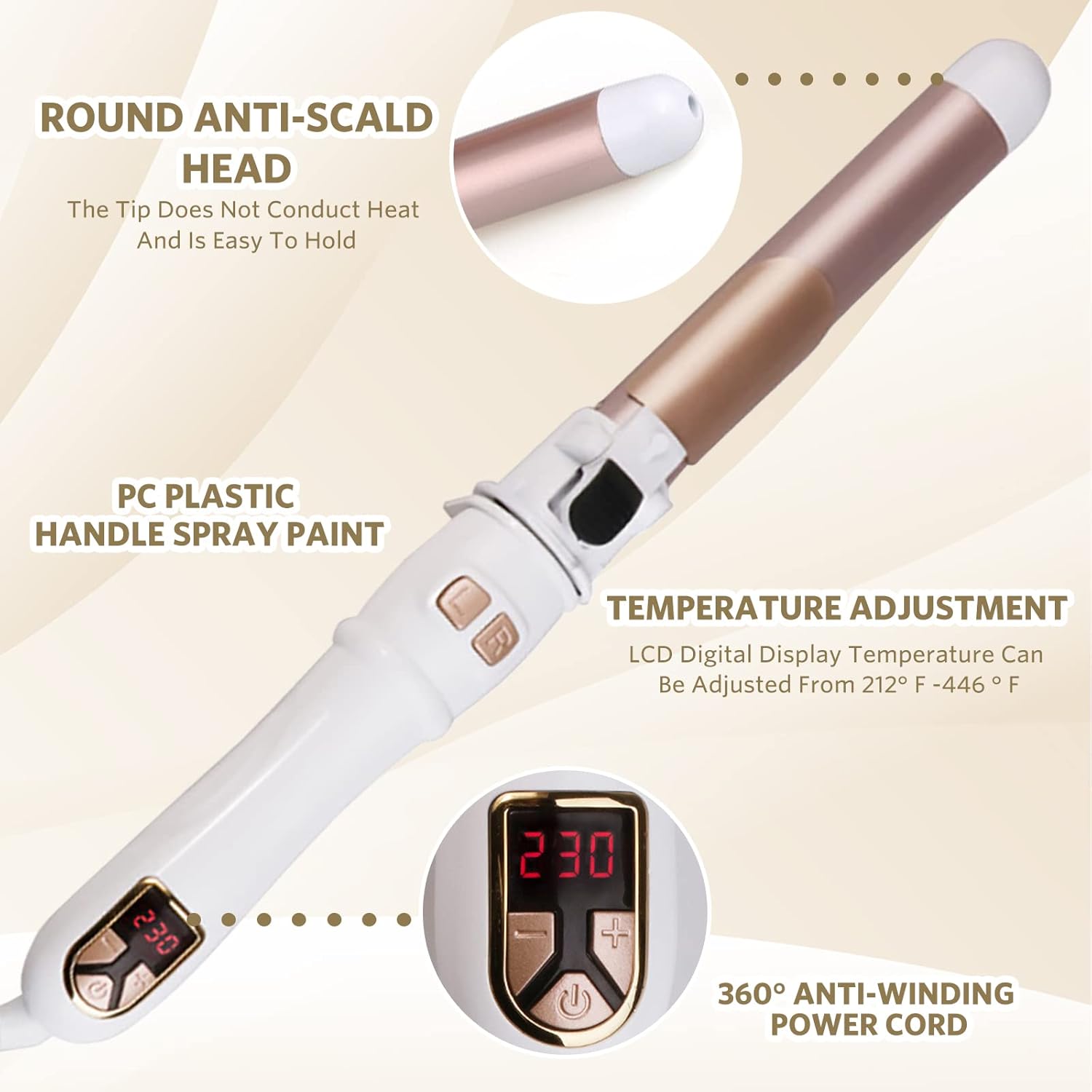 WaveLuxe | Doppel-Lockenstab und Haartrockner für müheloses Salon-Styling zu Hause