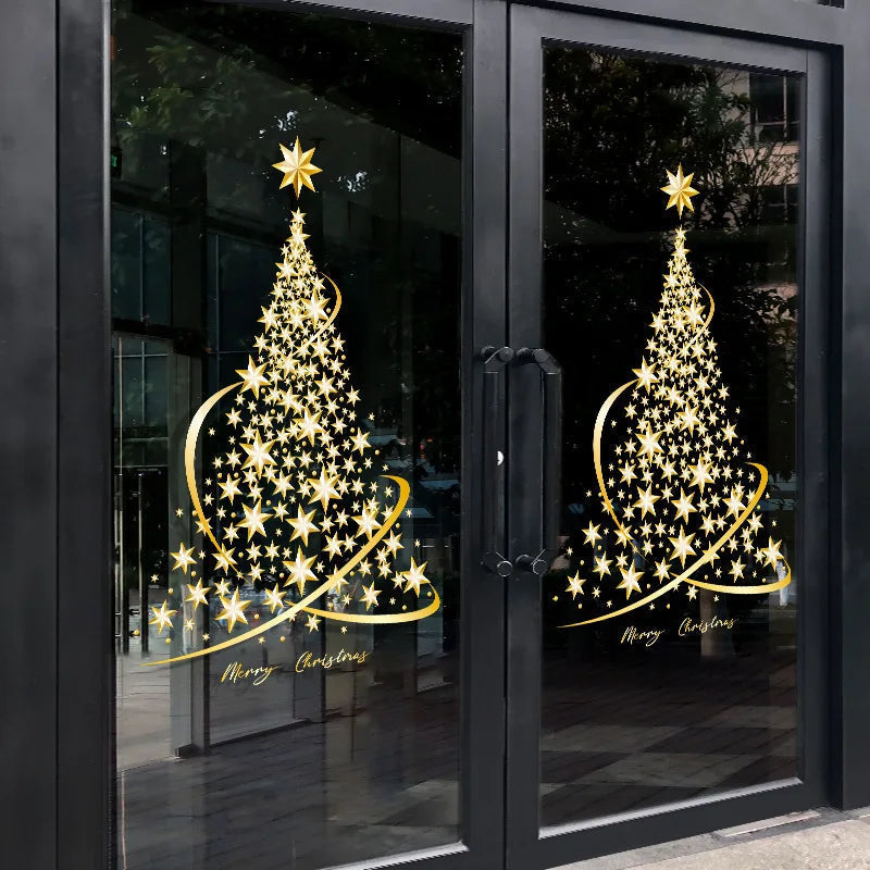 Weihnachtsdeko-Sticks | Party-Fensteraufkleber für festliche Stimmung