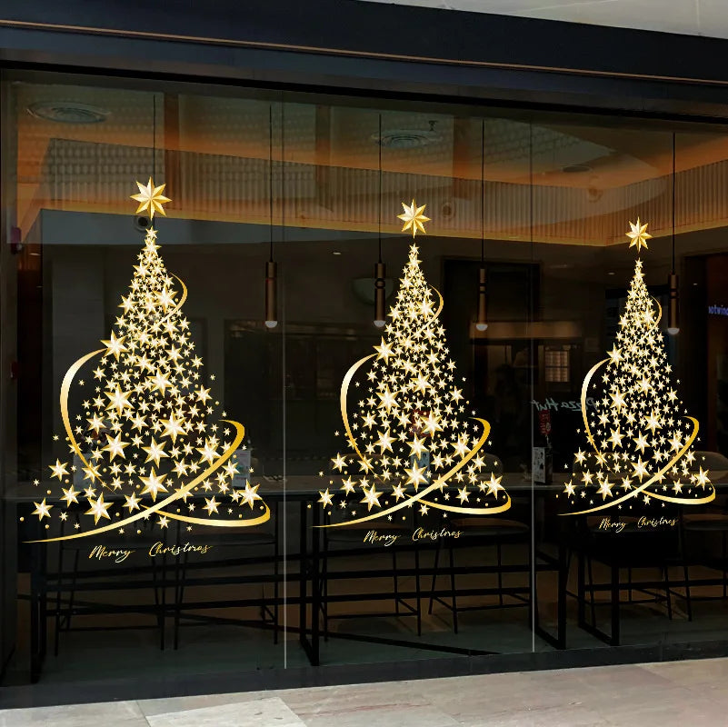 Weihnachtsdeko-Sticks | Party-Fensteraufkleber für festliche Stimmung