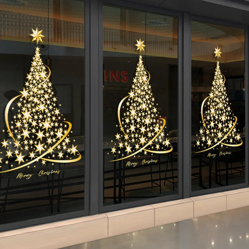 Weihnachtsdeko-Sticks | Party-Fensteraufkleber für festliche Stimmung