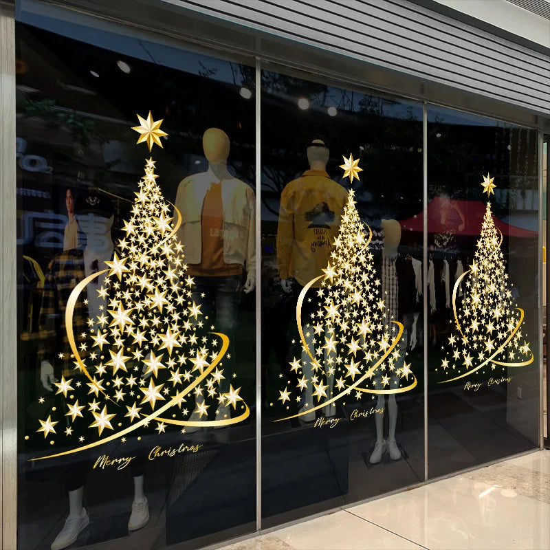 Weihnachtsdeko-Sticks | Party-Fensteraufkleber für festliche Stimmung
