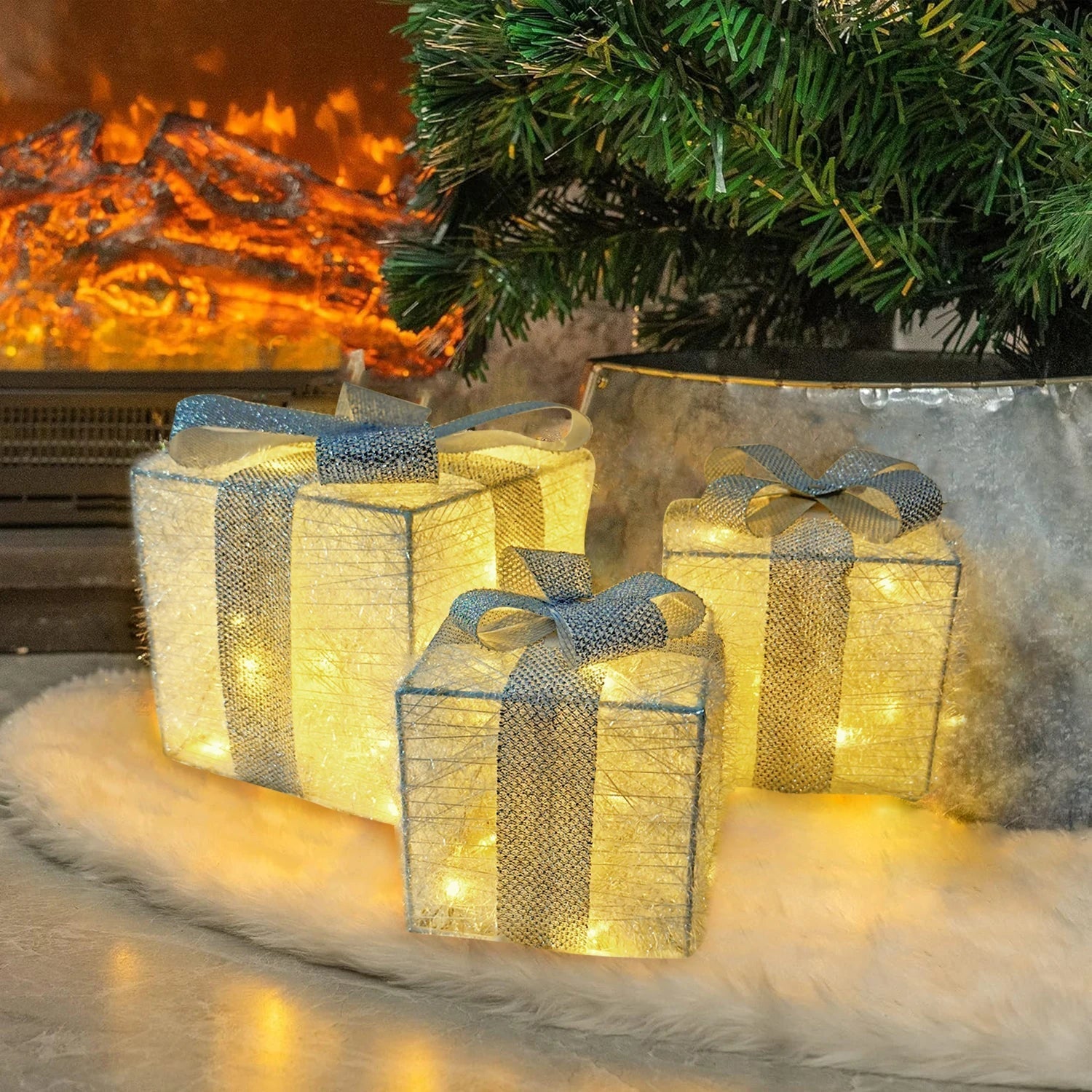 Weihnachtsgeschenke | LED-Geschenkbox-Lichterkette