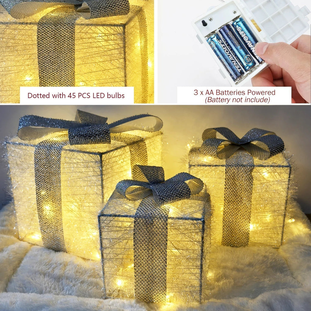 Weihnachtsgeschenke | LED-Geschenkbox-Lichterkette