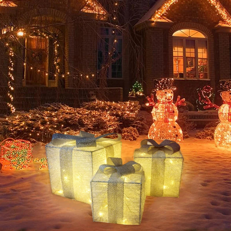 Weihnachtsgeschenke | LED-Geschenkbox-Lichterkette