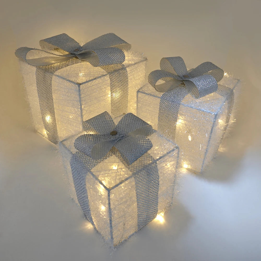 Weihnachtsgeschenke | LED-Geschenkbox-Lichterkette