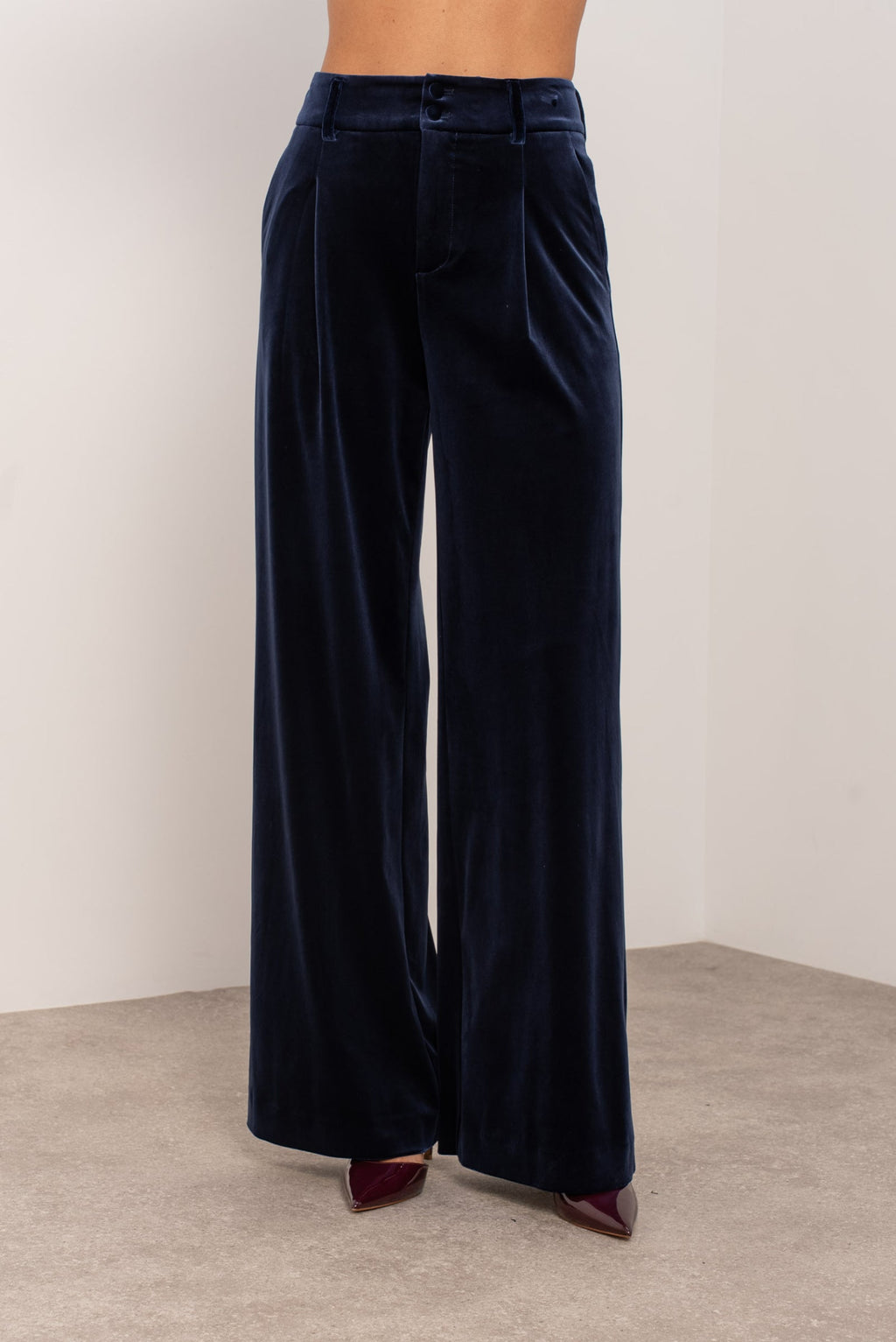 Weite Hose Damen | Samt-Palazzo & Eleganter High-Waist-Schnitt