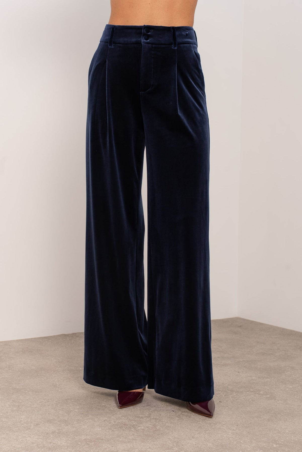 Weite Hose Damen | Samt-Palazzo & Eleganter High-Waist-Schnitt