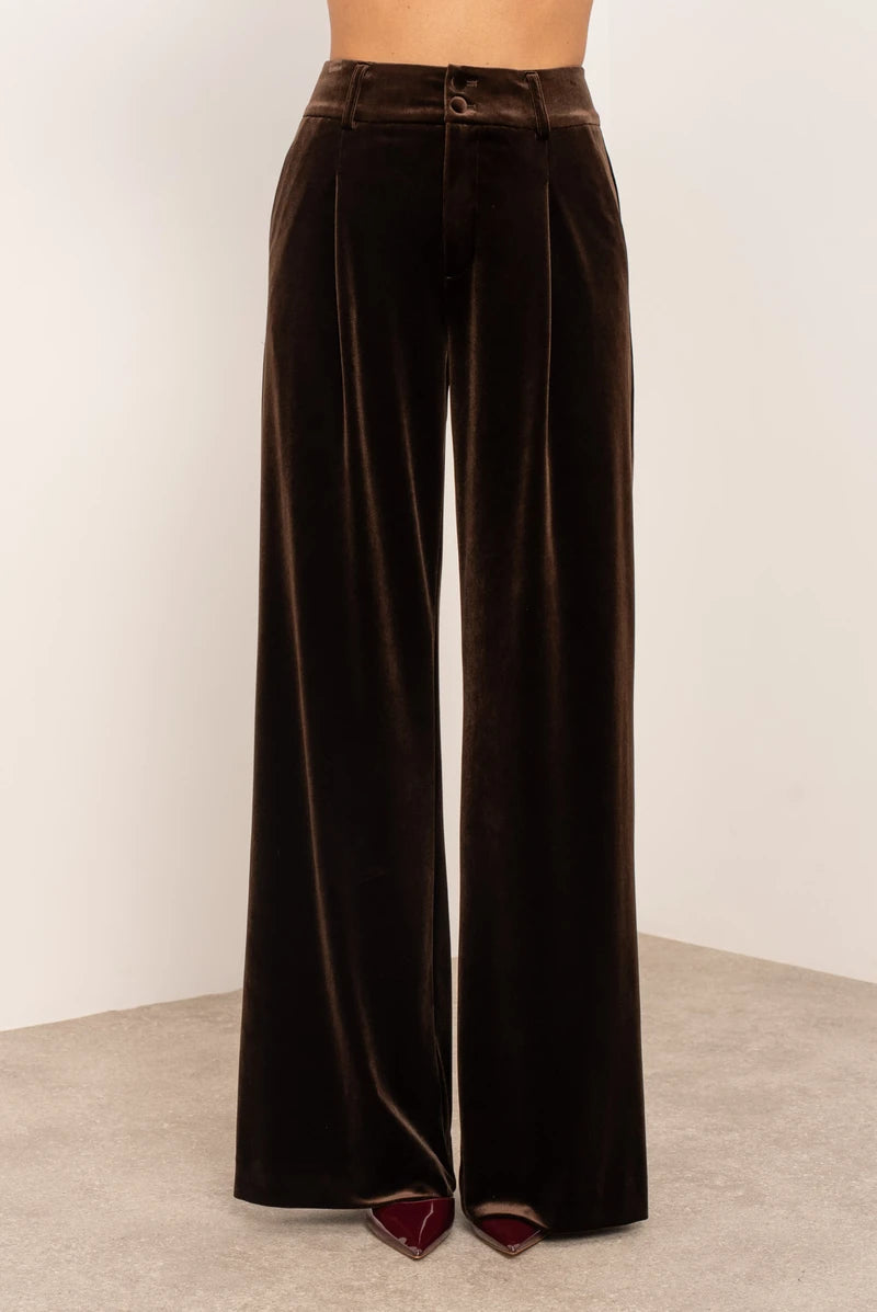 Weite Hose Damen | Samt-Palazzo & Eleganter High-Waist-Schnitt