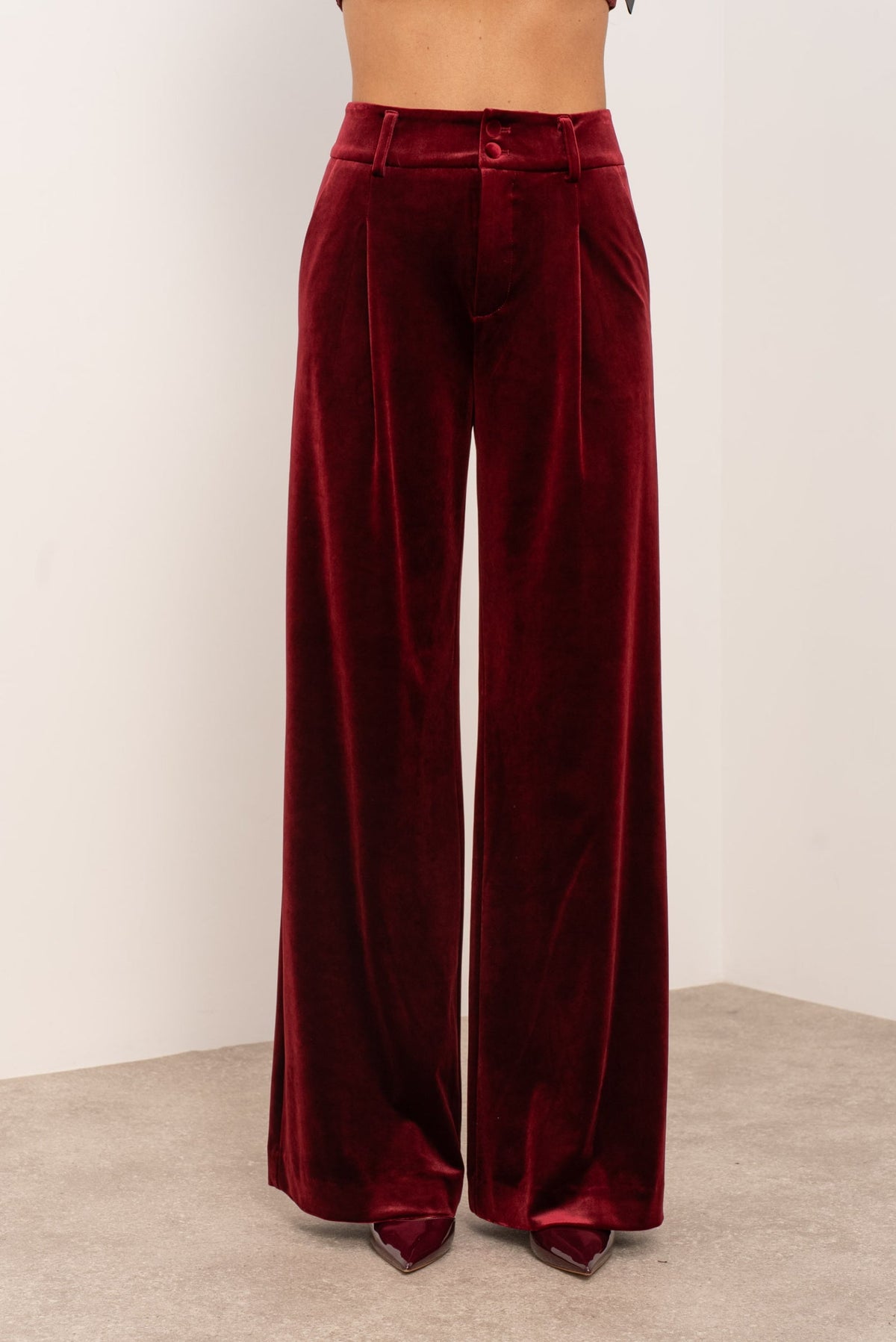 Weite Hose Damen | Samt-Palazzo & Eleganter High-Waist-Schnitt