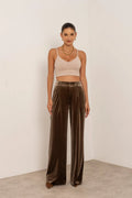 Weite Hose Damen | Samt-Palazzo & Eleganter High-Waist-Schnitt