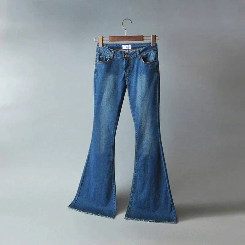 Weite Jeans Damen | Ausgestellter Schnitt & Used-Waschung