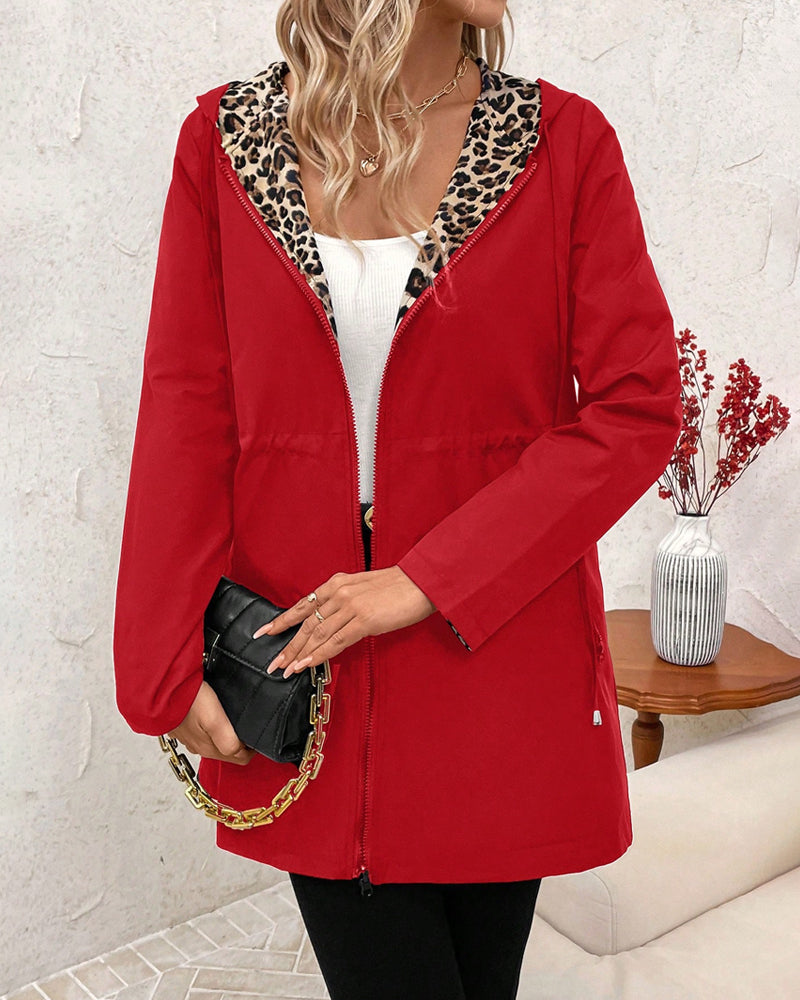 Wendemantel Für Damen Mit Leopardenmuster – Eleganter Und Vielseitiger Stil Für Jeden Anlass