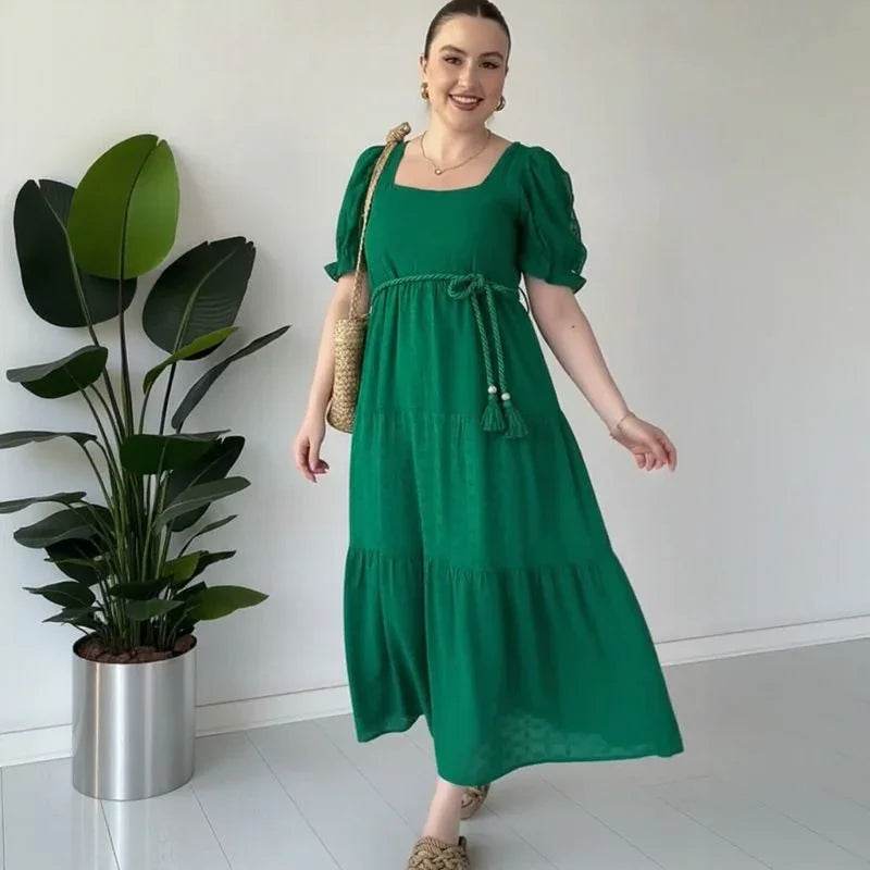 Bella™-Kleid aus strukturierter Viskose mit Prinzessinnenärmeln / Leichtigkeit, Charme und Feminität in jeder Bewegung
