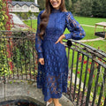 Leonor™-Kleid aus handgefertigter Spitze mit feiner Verarbeitung / Luxuriöse Eleganz mit Haltung und Klasse!