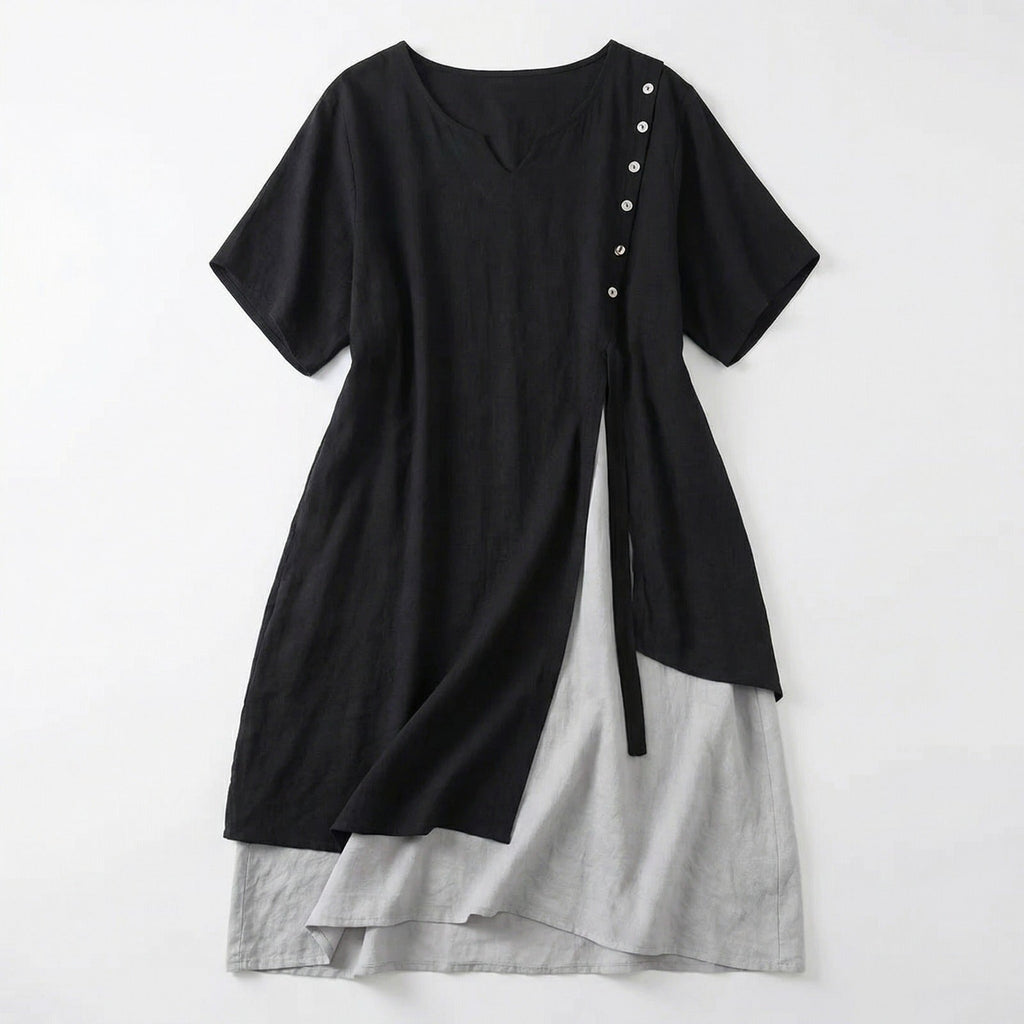 Premium Viskose Miami™ Kleid mit Stilvollem Seitenschlitz