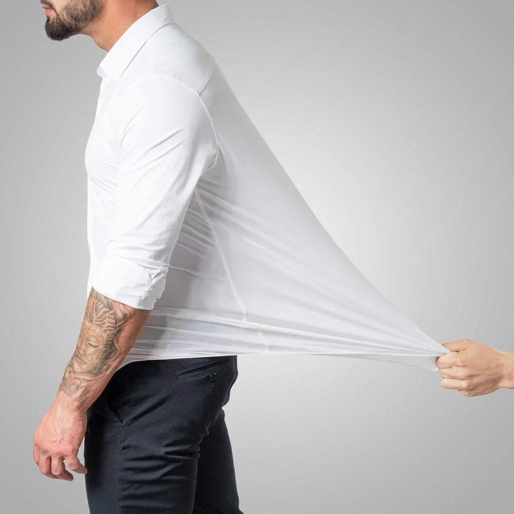 Aureo™ Hemd aus seidigem Polyamid mit hoher Elastizität.