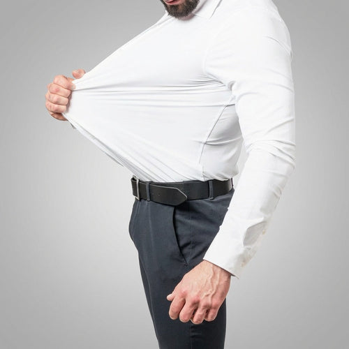 Aureo™ Hemd aus seidigem Polyamid mit hoher Elastizität.