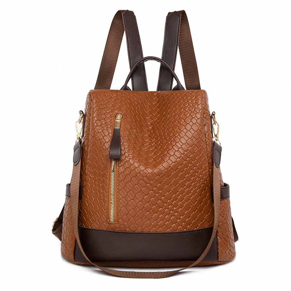 Damen-Diebstahlschutz-Rucksack aus stilvollem veganem Leder