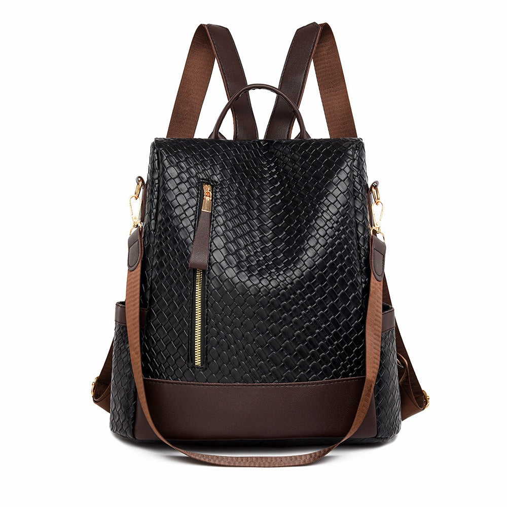 Damen-Diebstahlschutz-Rucksack aus stilvollem veganem Leder