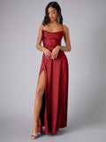 Elegantes Maxikleid für Damen – Sommerliches Kleid mit Schlitz für besondere Anlässe