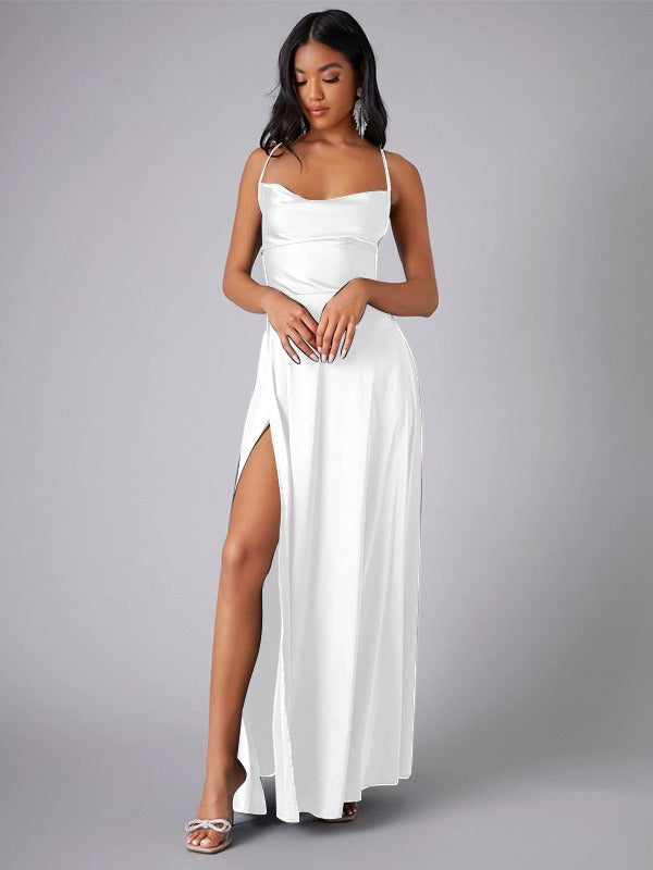 Elegantes Maxikleid für Damen – Sommerliches Kleid mit Schlitz für besondere Anlässe