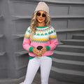 Norweger Damen Pullover Warm Gemütlich Strickstoff