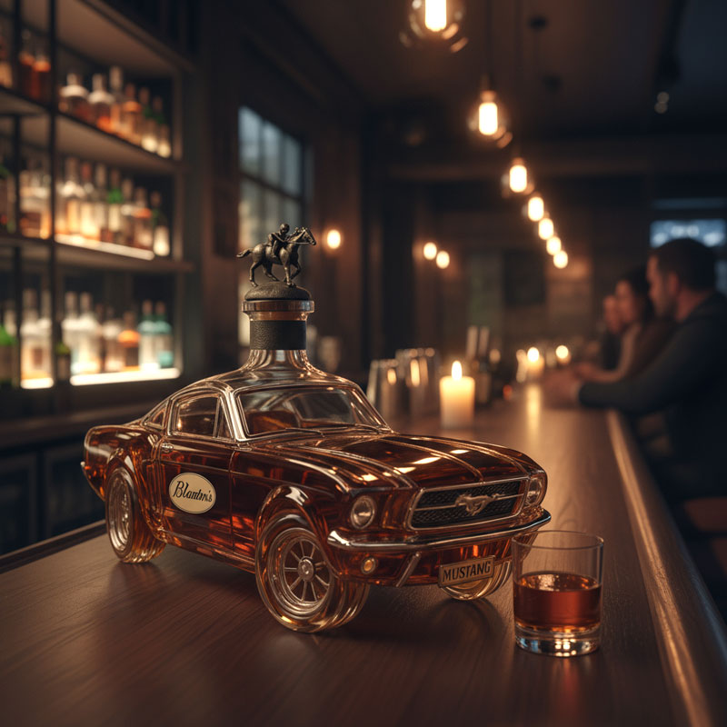Whiskykaraffe in Mustang-Form für die Hausbar