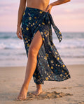 Wickelrock Damen | Botanischer Blumen-Print & Maxi-Länge